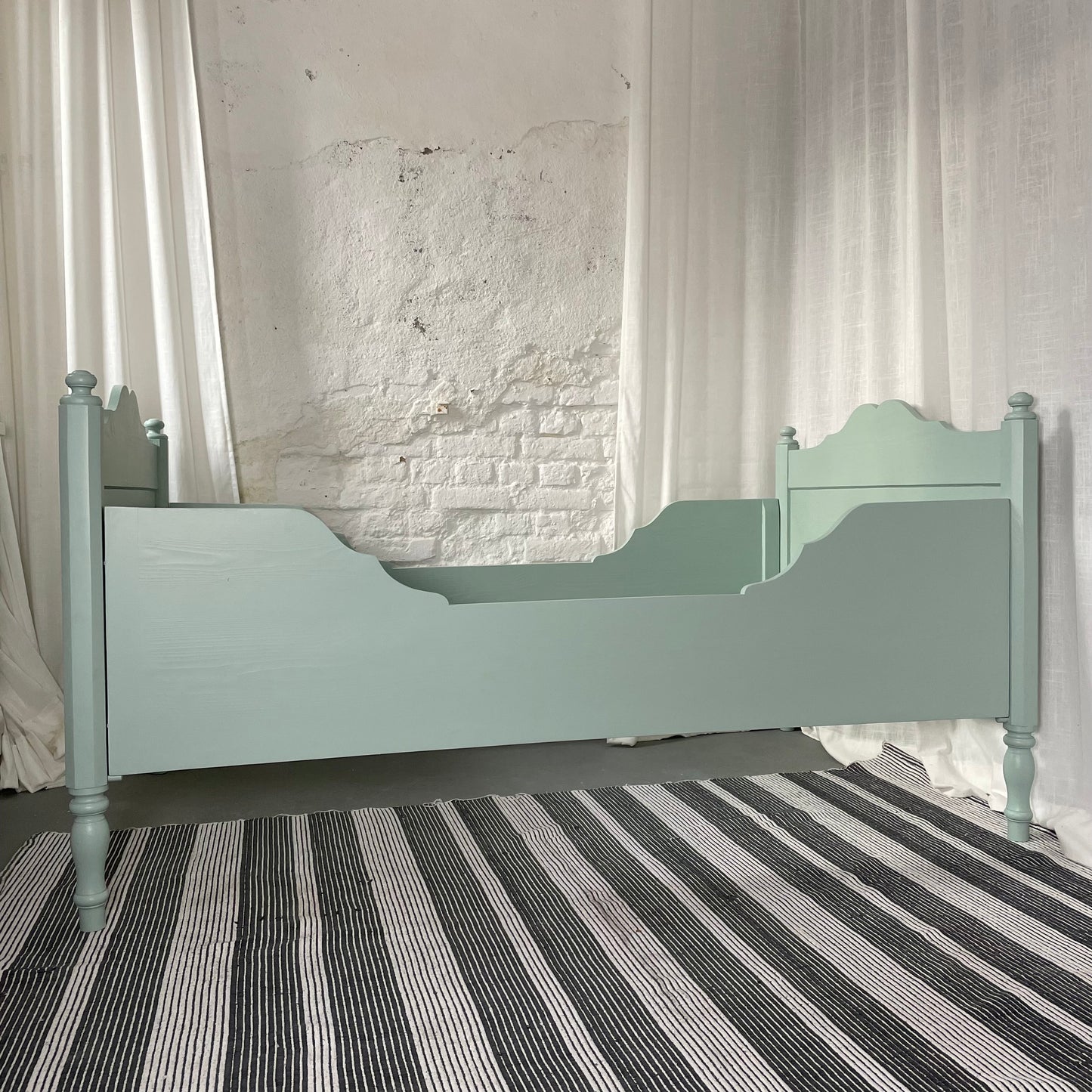 Kinder- und Jugendbettgestell Blaugrün