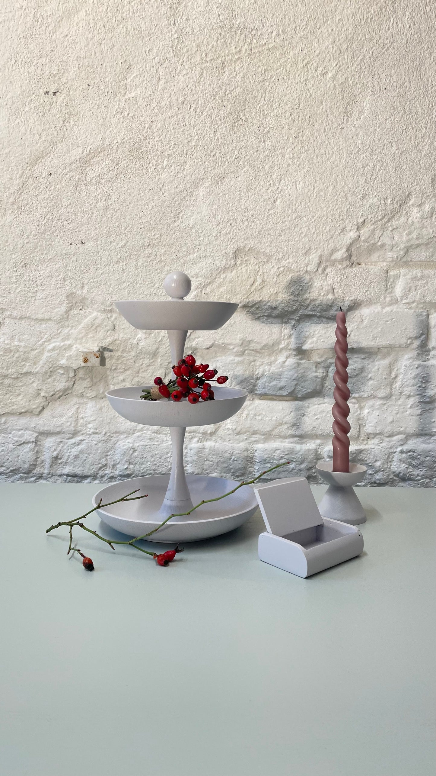 3er Set Wohnaccessoire Dekoration Etagere Schmuck Aufbewahrung Kerzenhalter