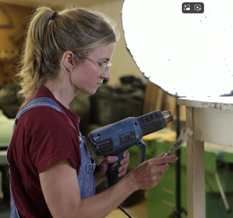 Kleiderschrank Wienergeflecht | Vintage Massivholz Schrank