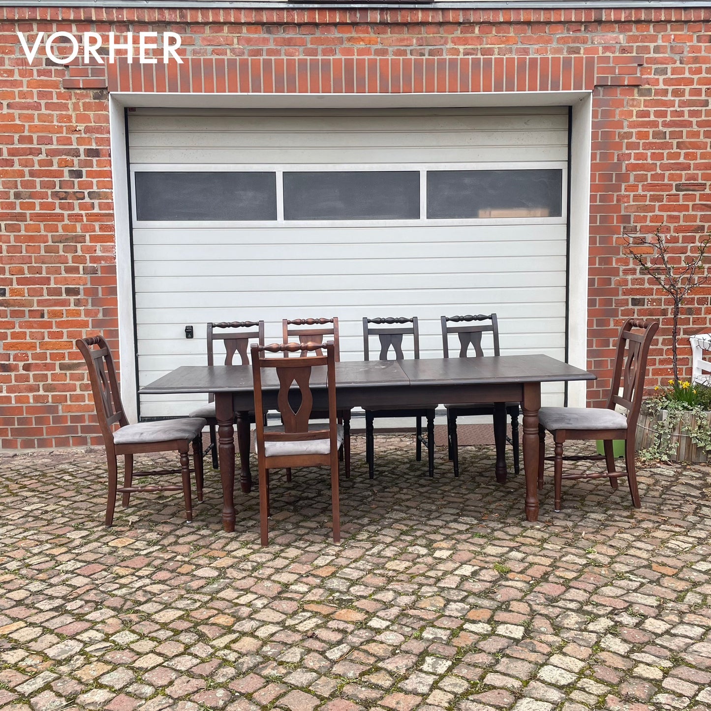 Esstischset mit Ausziehtisch + 6 Stühlen