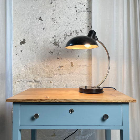 Helion Tischleuchte Bakelit Arnstadt | Schwarze Vintage Lampe