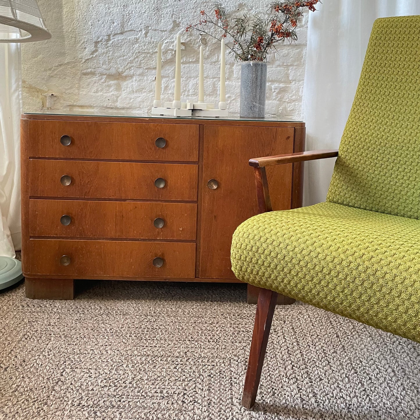 Mid Century Sessel mit hoher Lehne - individuell