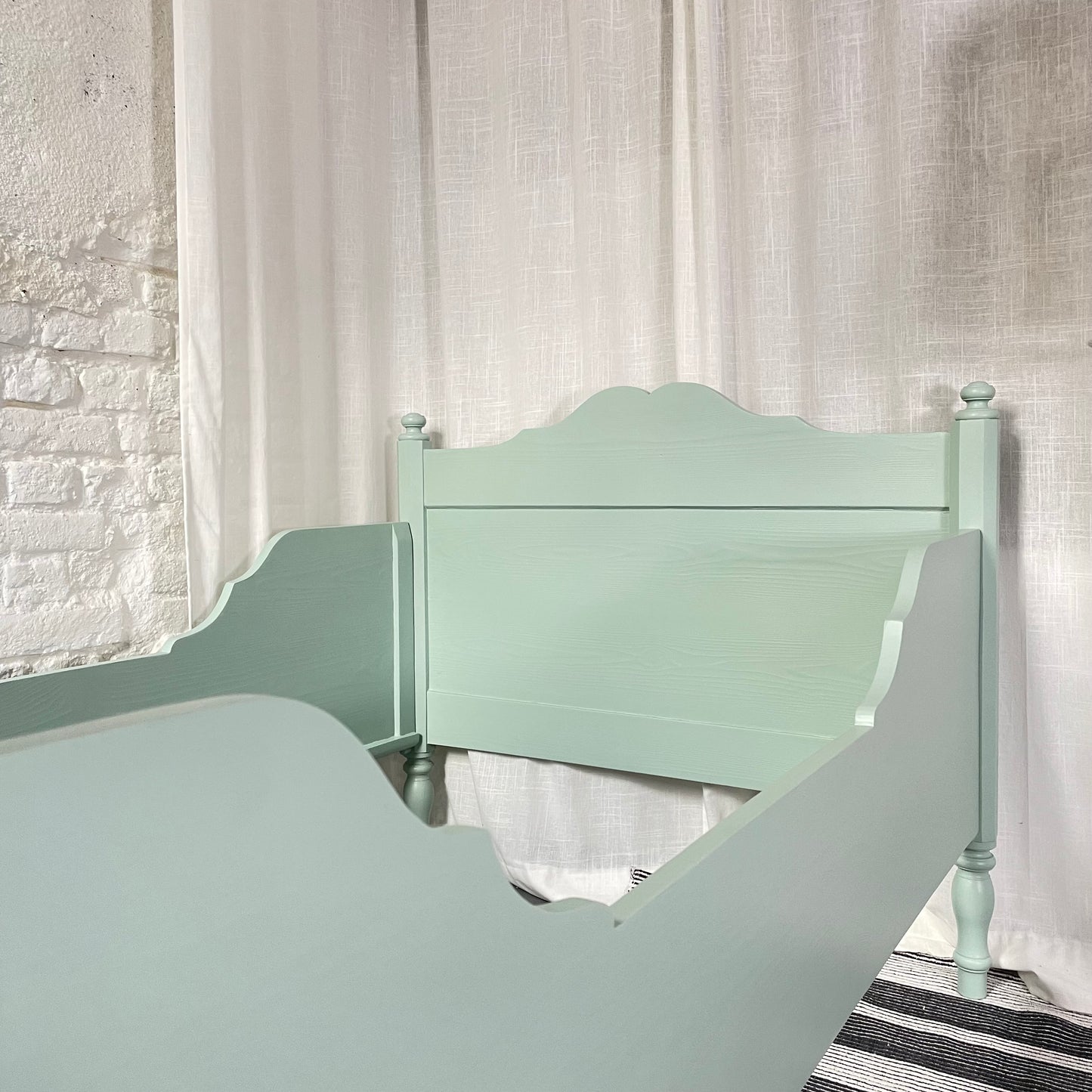 Kinder- und Jugendbettgestell Blaugrün