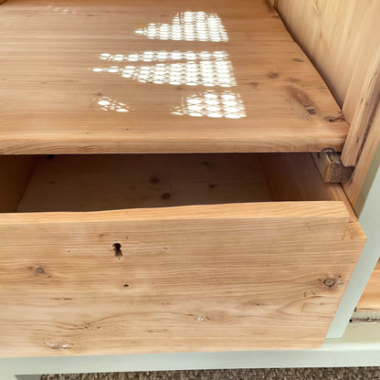 Kleiderschrank Wienergeflecht | Vintage Massivholz Schrank