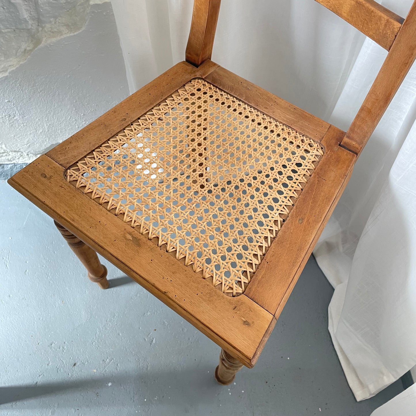 Stuhl mit Rohrgeflecht Esstischstuhl Dining Chair Retro Vintage