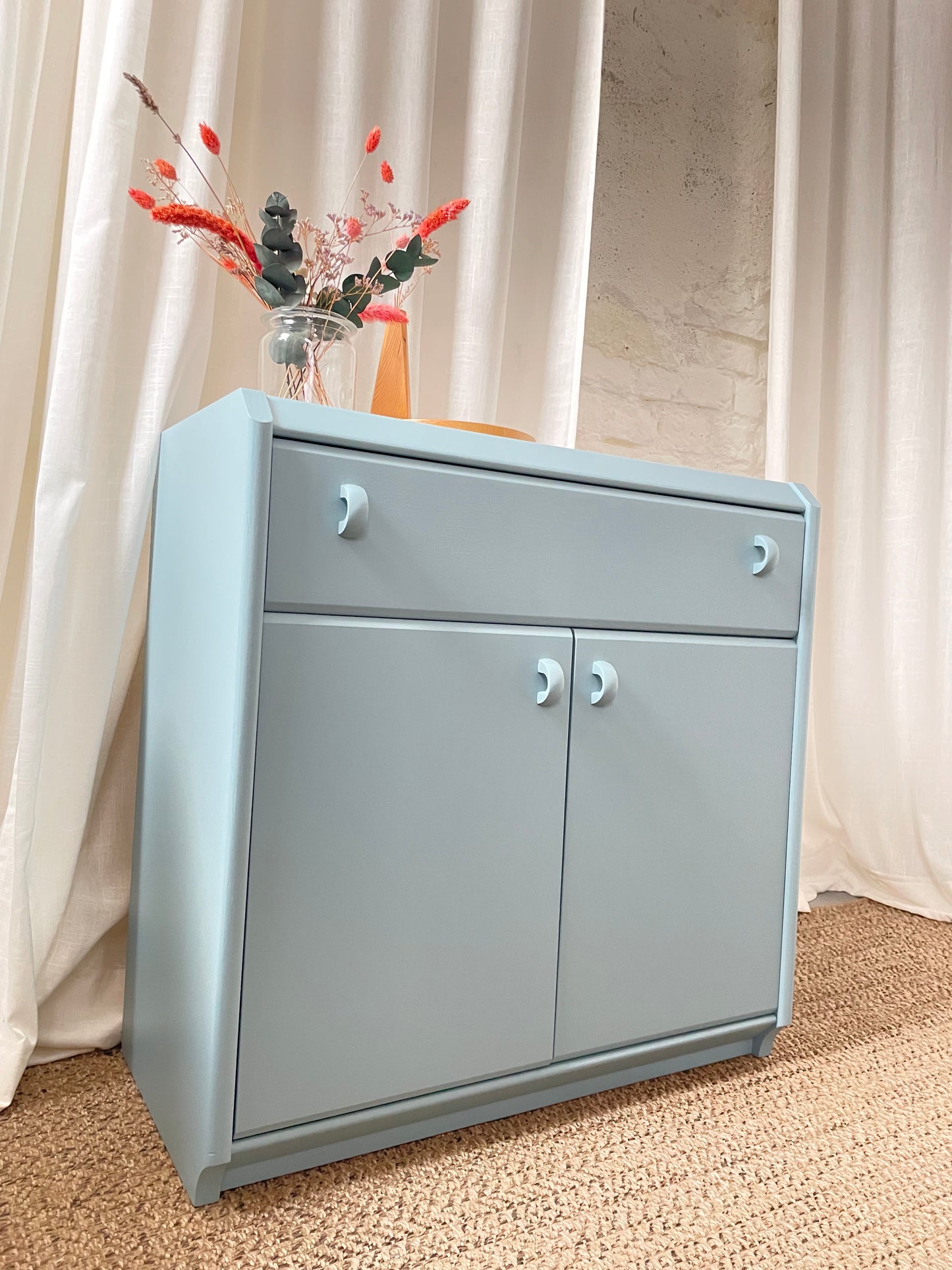 Schuhschrank Kommode hellblau