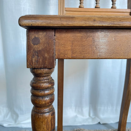 Holzstuhl Vintage mit Rohrgeflecht | Buche massiv
