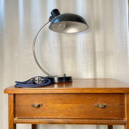 Helion Tischleuchte Bakelit Arnstadt | Schwarze Vintage Lampe