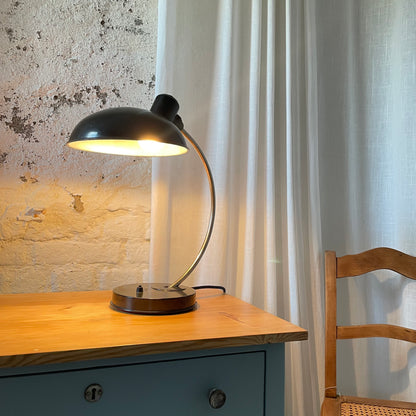 Helion Tischleuchte Bakelit Arnstadt | Schwarze Vintage Lampe