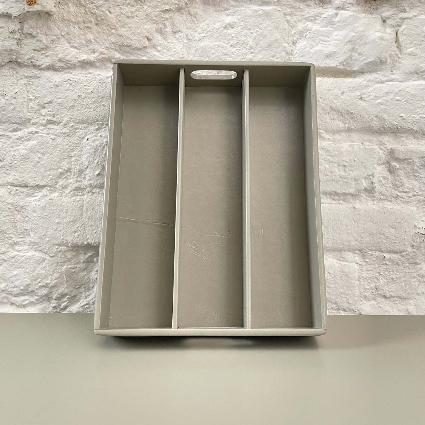 Stifteablage aus Holz Handaufgearbeiteter Secondhand Organizer