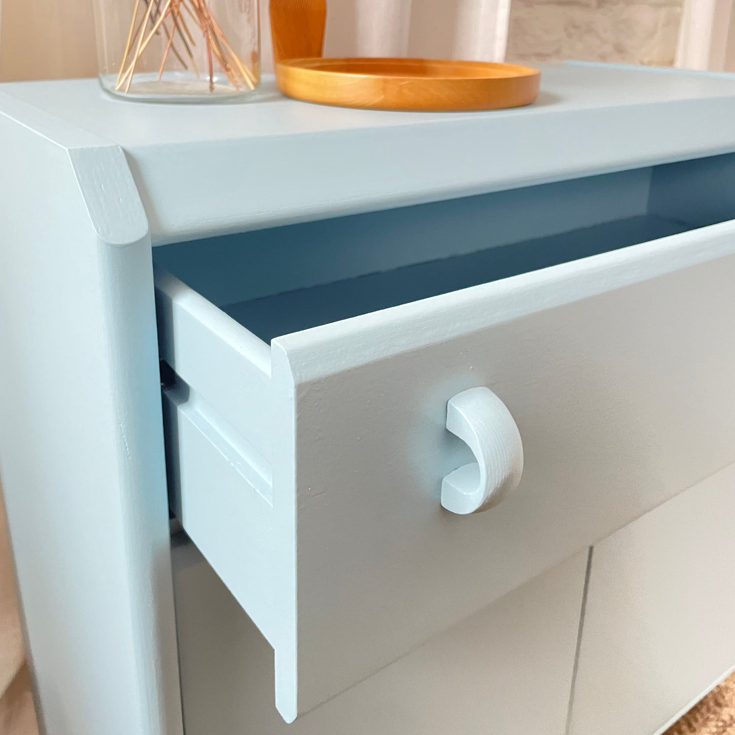 Schuhschrank Kommode hellblau