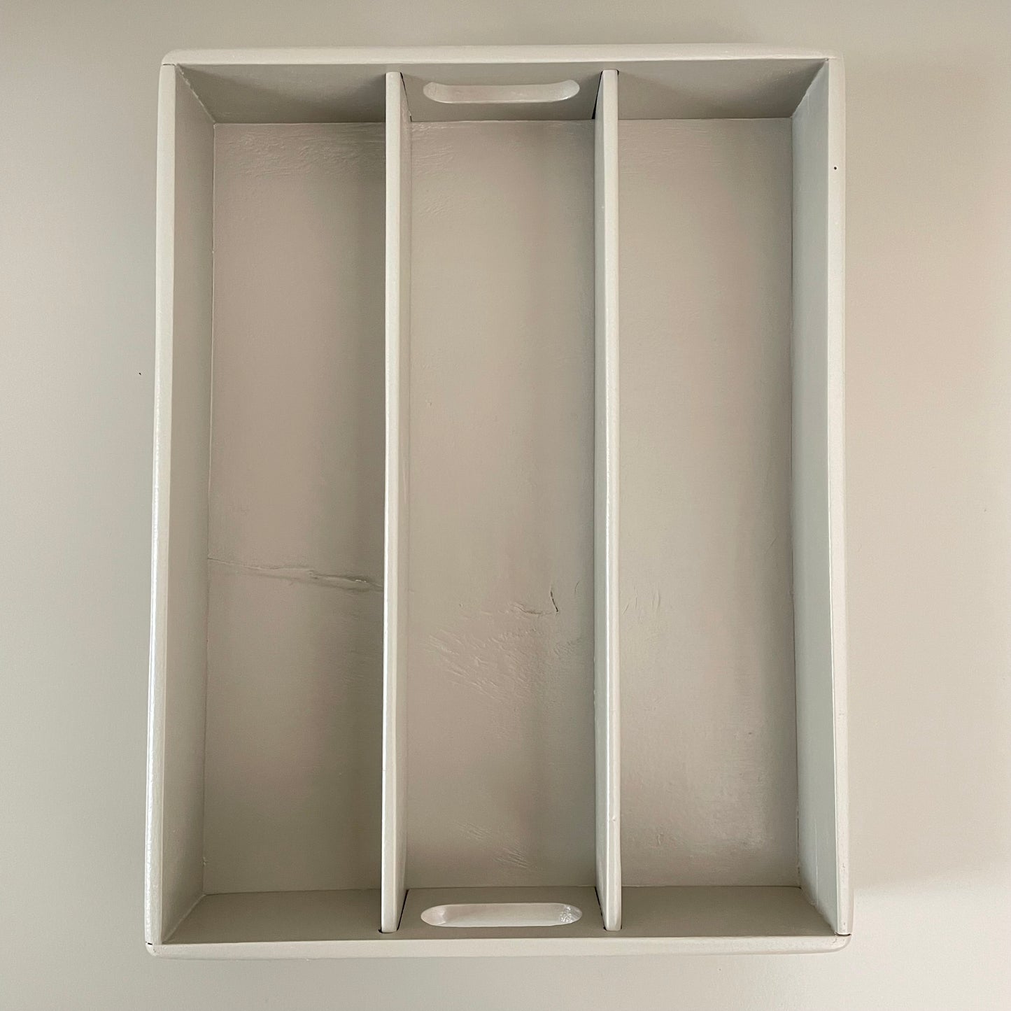 Stifteablage aus Holz Handaufgearbeiteter Secondhand Organizer