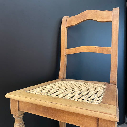 Stuhl mit Rohrgeflecht Esstischstuhl Dining Chair Retro Vintage