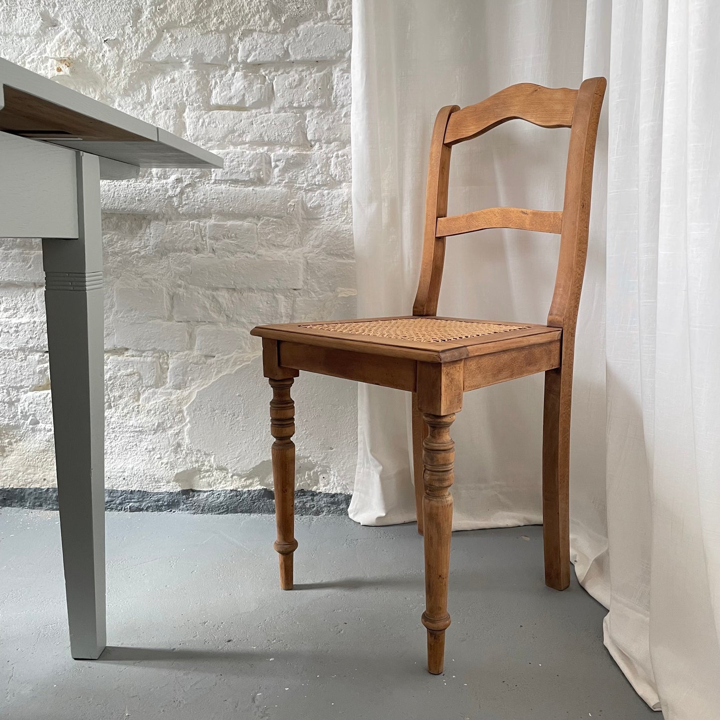 Stuhl mit Rohrgeflecht Esstischstuhl Dining Chair Retro Vintage