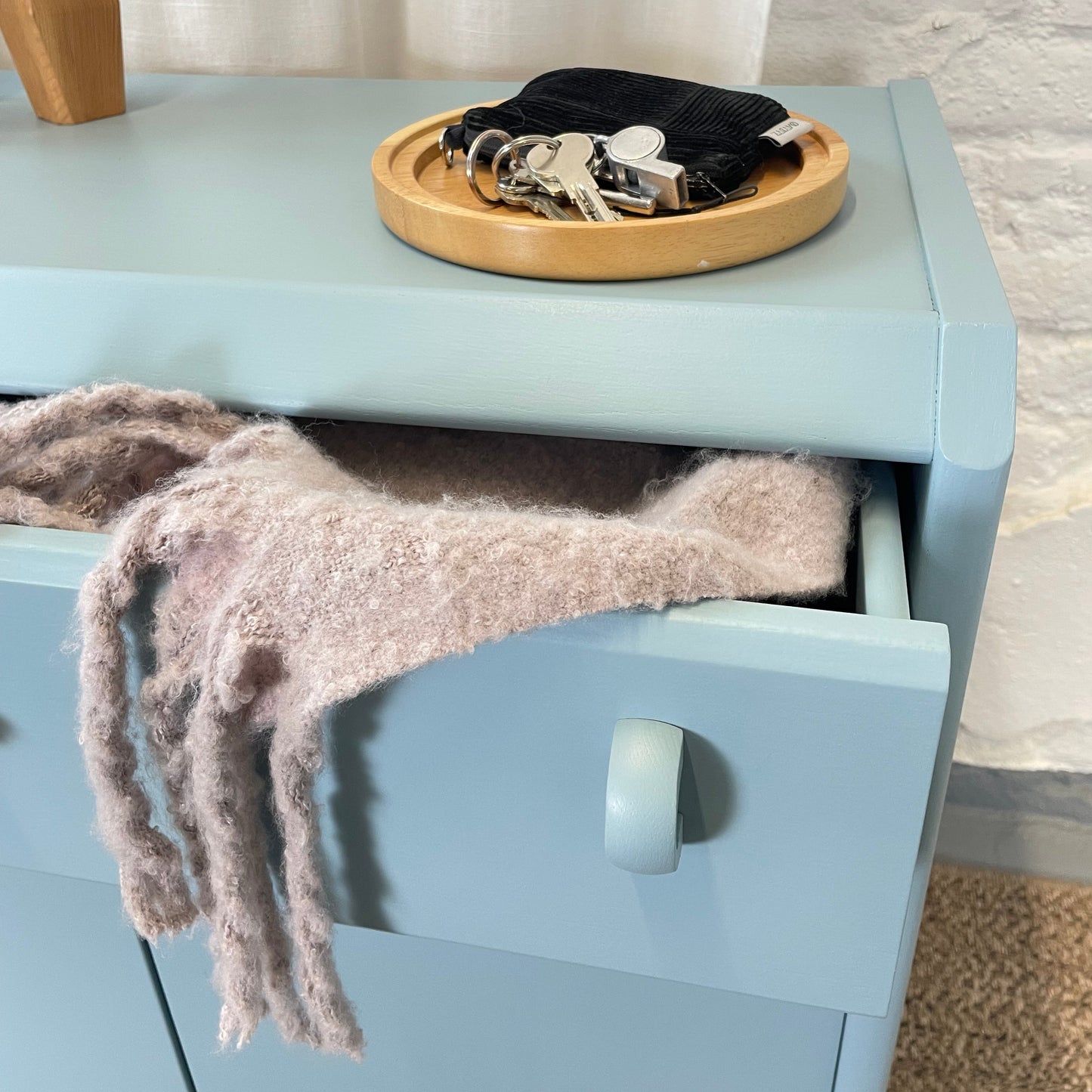 Schuhschrank Kommode hellblau