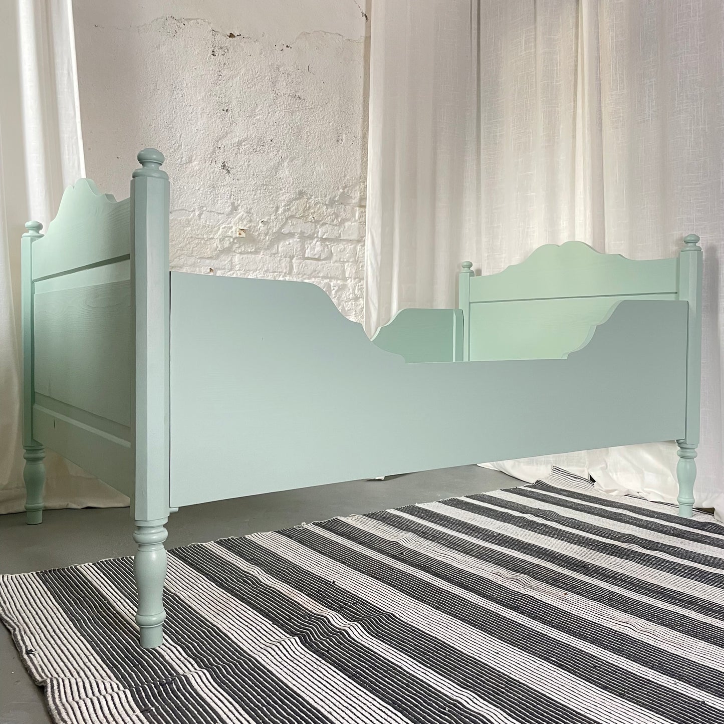 Kinder- und Jugendbettgestell Blaugrün