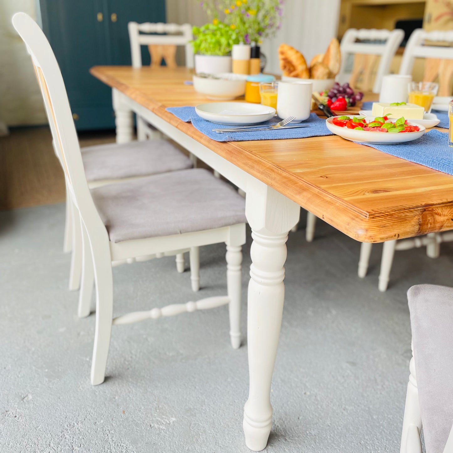 Esstischset mit Ausziehtisch + 6 Stühlen