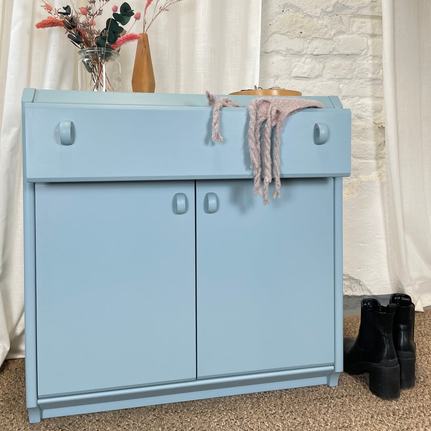 Schuhschrank Kommode hellblau