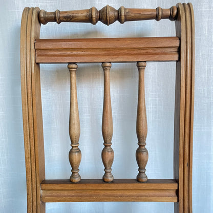 Holzstuhl Vintage mit Rohrgeflecht | Buche massiv