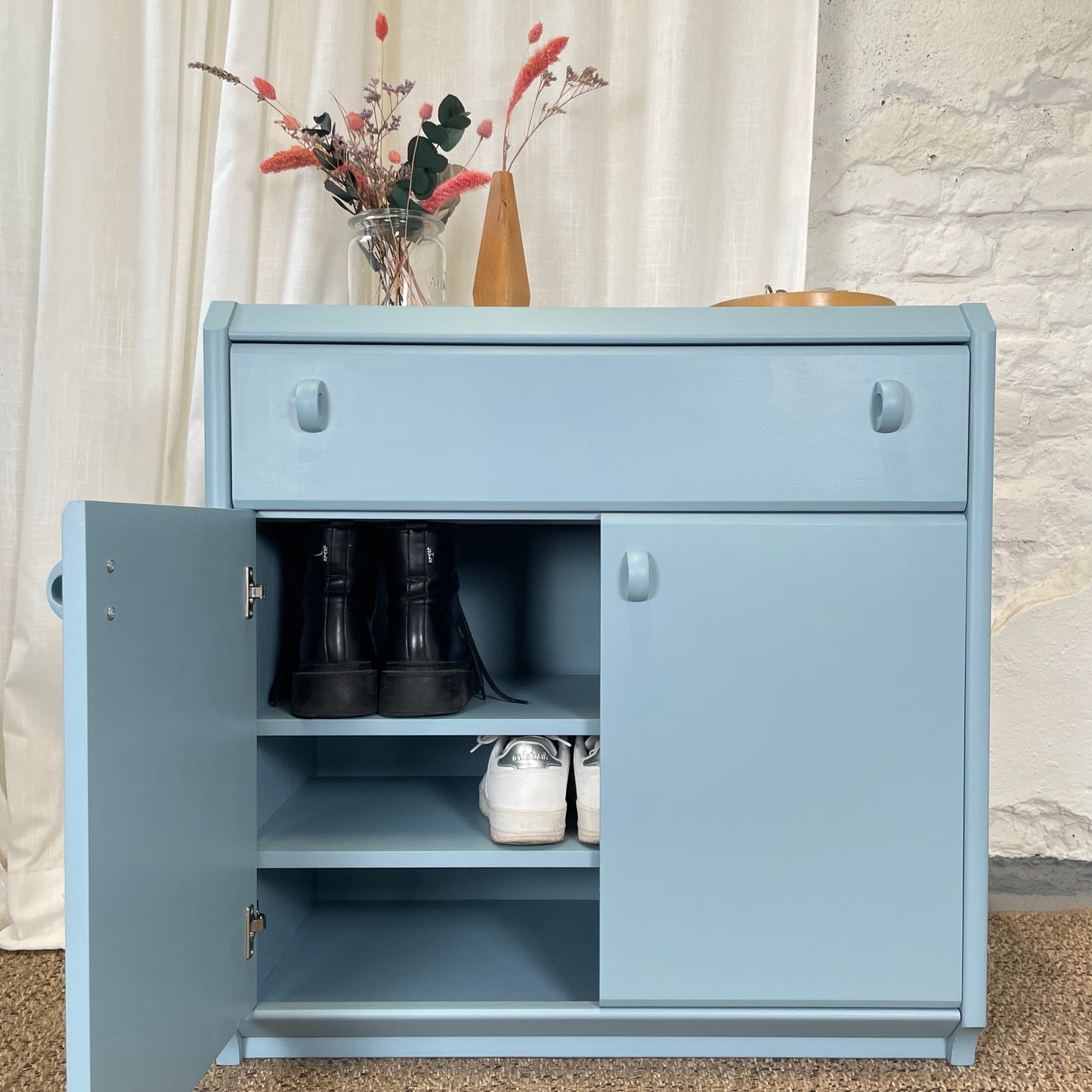 Schuhschrank Kommode hellblau