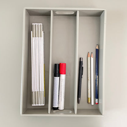 Stifteablage aus Holz Handaufgearbeiteter Secondhand Organizer