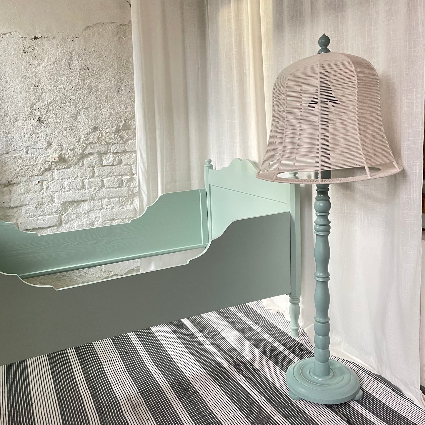 Kinder- und Jugendbettgestell Blaugrün