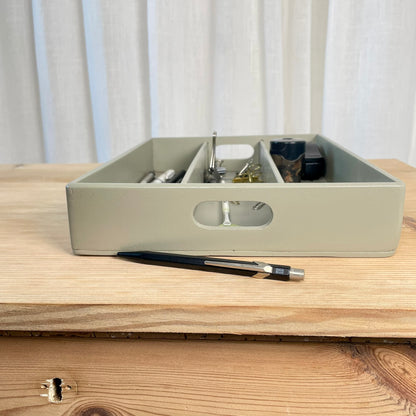 Stifteablage aus Holz Handaufgearbeiteter Secondhand Organizer
