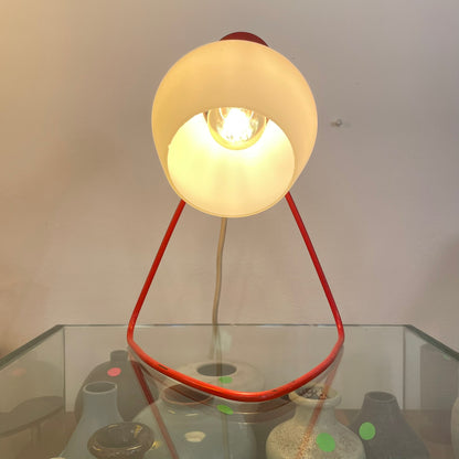 Rotorange Tischlampe Nap Lako Typ 1621 | Vintage Designleuchte