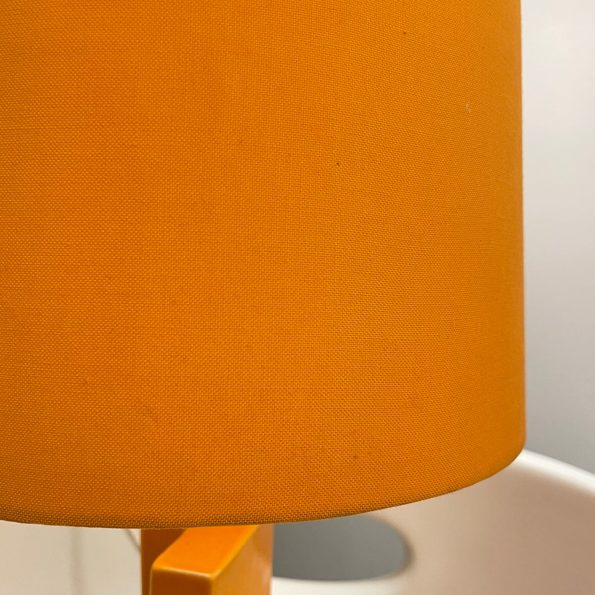 Orange Tischleuchte Vintage 60er/70er | Keramik Retro Lampe